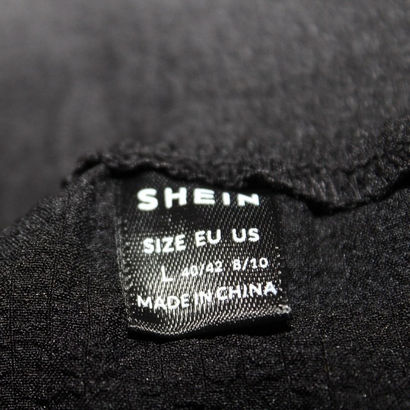 Shein Black Mini Summer Vacation Dress Brand New Womens Large - Picture 4 of 5